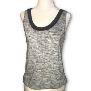 Loft Women's Top White Black Tank Elastic Waist